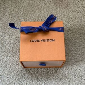 Louis Vuitton Tangerine Box with Navy Ribbon